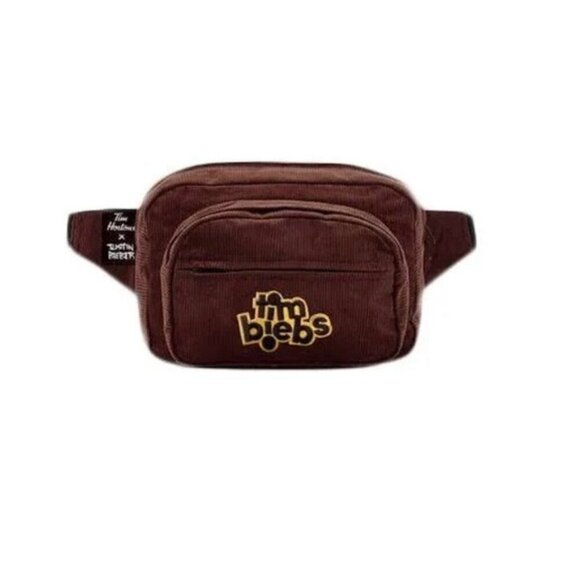 TIM BIEBS JUSTIN BIEBER x TIM HORTONS Fanny Pack Pouch Bag brown limited edition - Picture 1 of 10